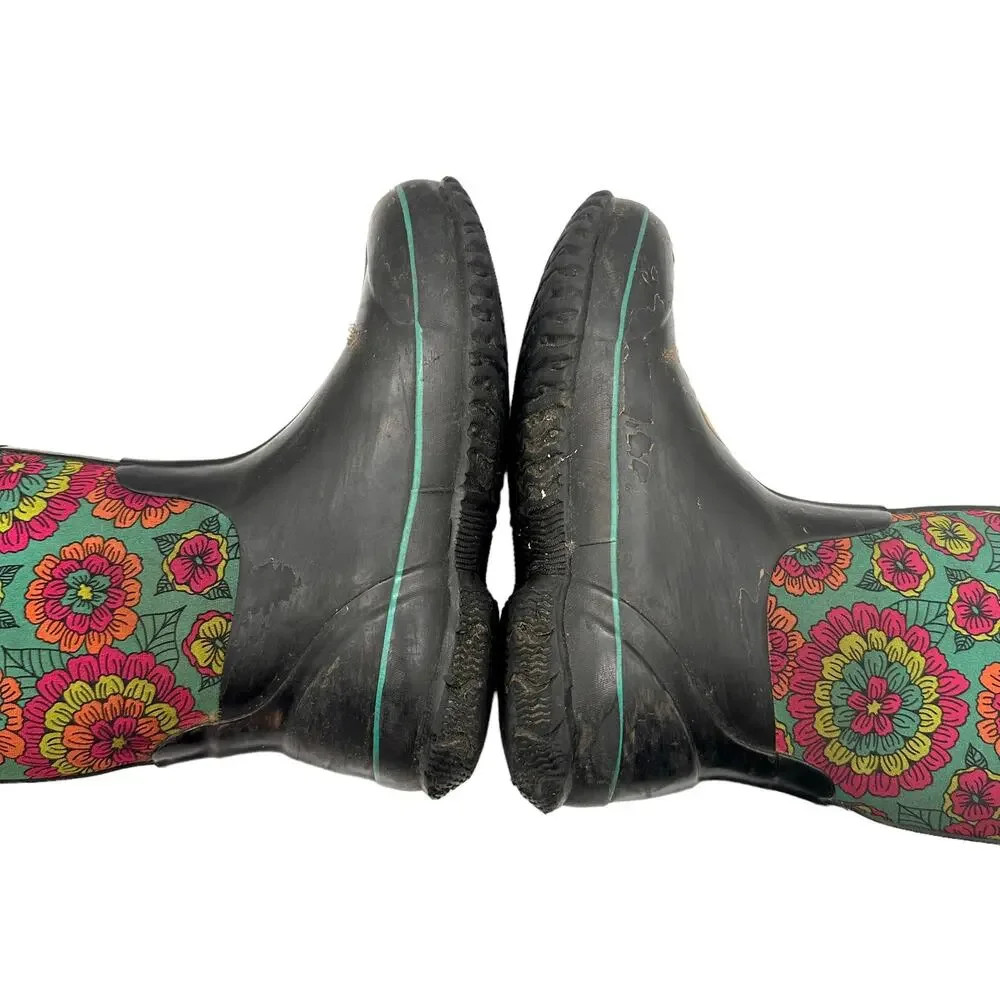 Bogs Youth Girls Sz: 5 Classic Pansies Waterproof Insulated Rubber Rain Boots